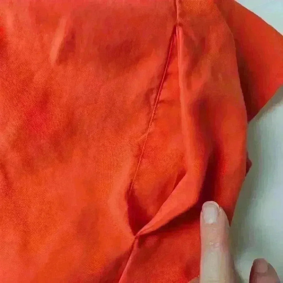 Catherine Maladrino Off The Shoulder Dress Small Orange Mini Dress - Picture 4 of 7